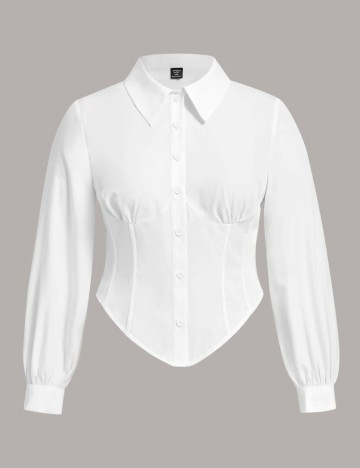 Cămașă Shein Curve+, alb