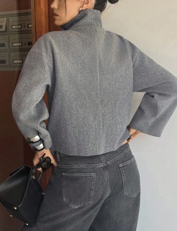 Palton scurt Shein, gri