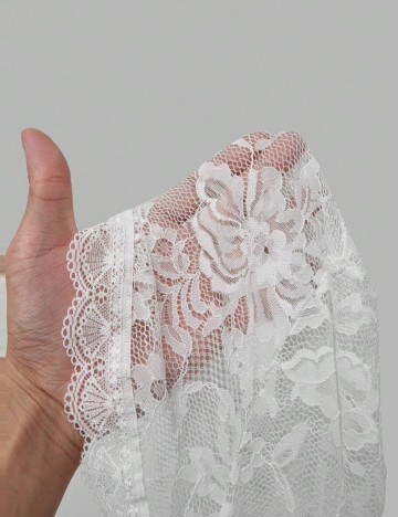 Top Shein Romwe, alb