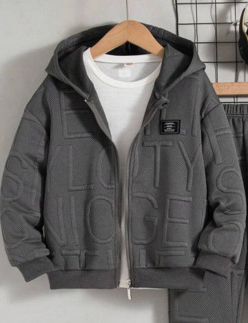 Hanorac Cu Fermoar Shein, gri