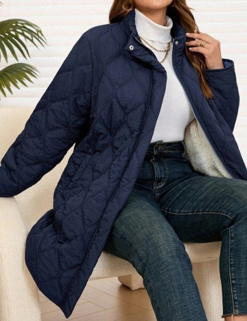 Geacă Shein Curve+, albastru