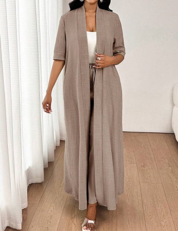 Cardigan lung Shein, maro