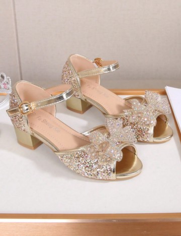 Sandale Cu Toc Shein, auriu
