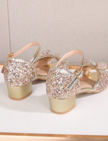 Sandale Cu Toc Shein, auriu