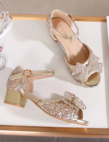 Sandale Cu Toc Shein, auriu