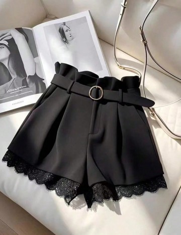 Pantaloni scurți Shein, negru