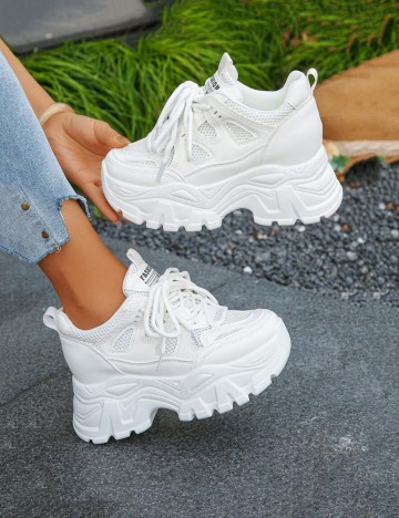 Pantofi Sport Shein, alb