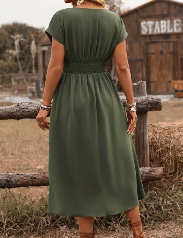 Rochie midi Shein Curve+, verde