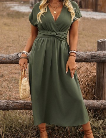 Rochie midi Shein Curve+, verde