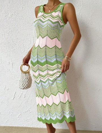 Rochie maxi Shein, mix culori