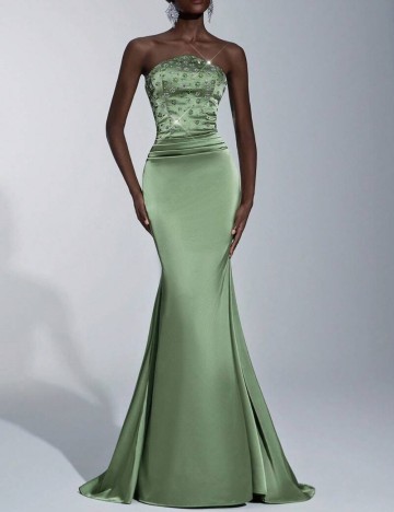 Rochie de ocazie Shein, verde