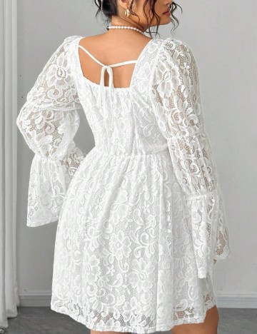 Rochie mini Shein Curve+, alb