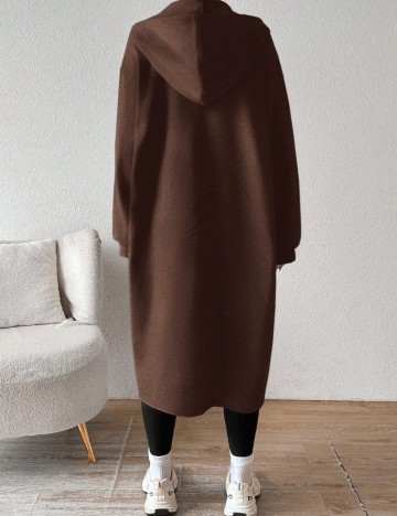 Hanorac lung Shein, maro