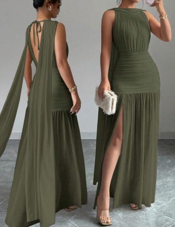 Rochie maxi Shein, verde