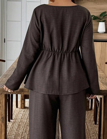 Cămașă Shein Curve+, maro