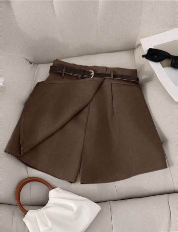 Fustă Pantalon Shein Curve+, maro