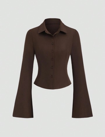 Cămașă Shein, maro