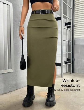 Fustă midi Shein, verde