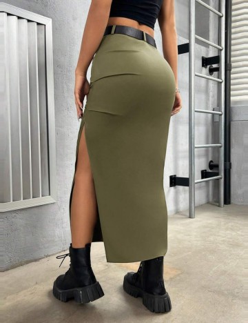 Fustă midi Shein, verde