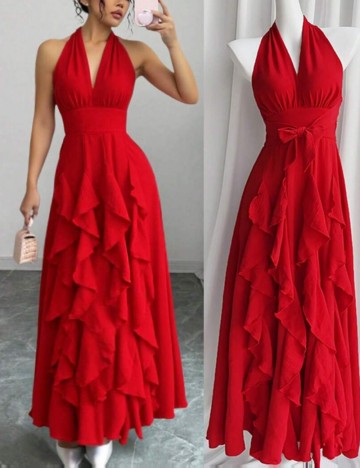 Rochie maxi Shein, roșu