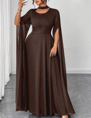 Rochie maxi Shein Curve+, maro