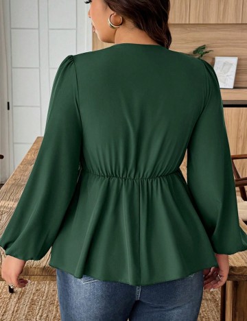 Cămașă Shein Curve+, verde