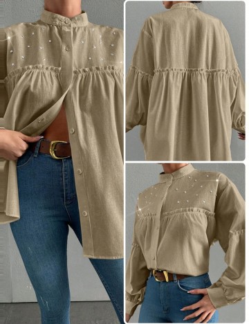 Cămașă Shein, bej