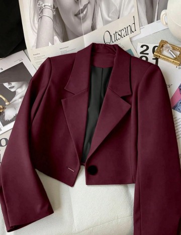 Sacou scurt Shein, vișiniu