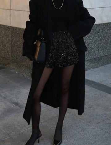 Pantaloni scurți Shein DAZY, negru