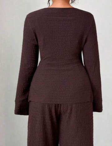 Bluză Shein Curve+, maro