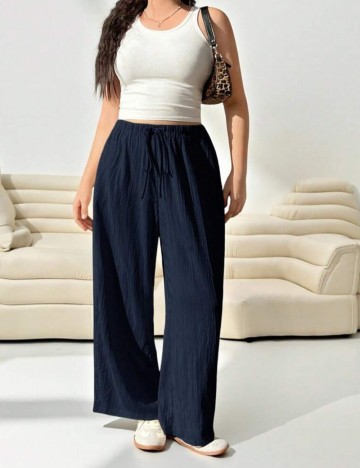 Pantaloni Shein Curve+, albastru