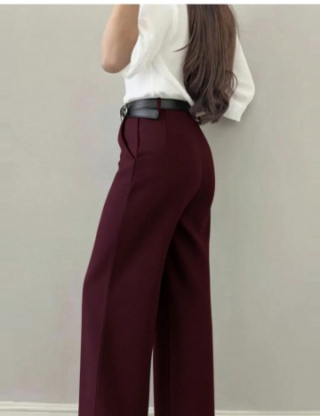 Pantaloni Shein, vișiniu