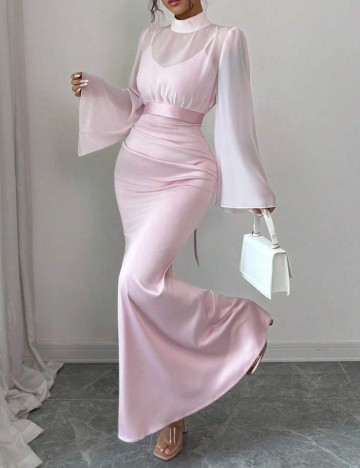 Set Rochie și Cămașă Shein, roz