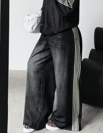 Pantaloni Shein Curve+, gri