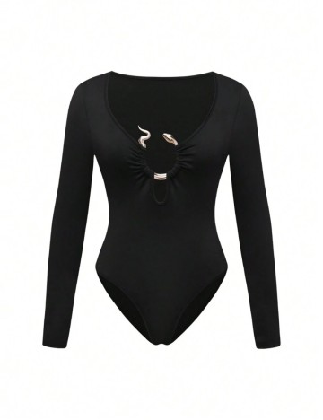 Body Shein Curve+, negru