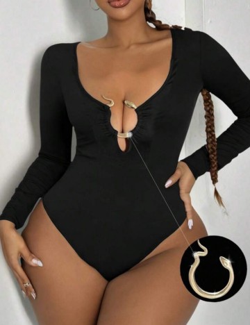 Body Shein Curve+, negru