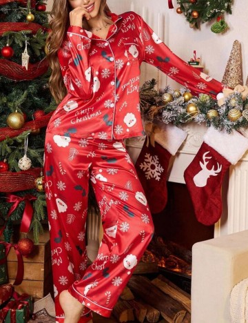 Compleu pijamale Shein, roșu