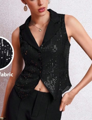 Vestă de costum Shein, negru