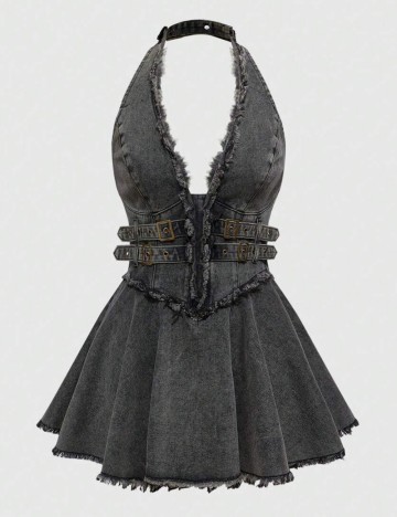 Rochie de blugi Shein Romwe, gri