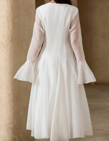 Rochie midi Shein Aveloria, alb