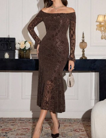 Rochie midi Shein, maro