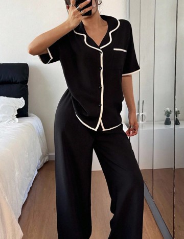 Compleu pijamale Shein, negru