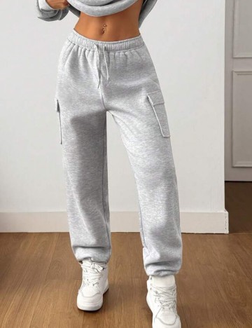 Pantaloni de trening Shein, gri