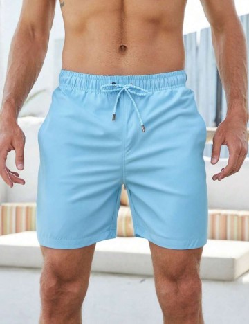 Pantaloni scurți de baie Shein, albastru