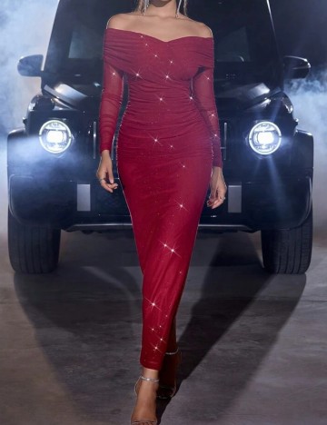 Rochie maxi Shein, vișiniu