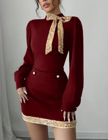 Compleu Shein, vișiniu