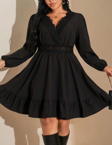 Rochie mini Shein Curve+, negru