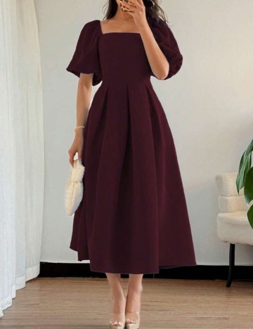 Rochie midi Shein, vișiniu