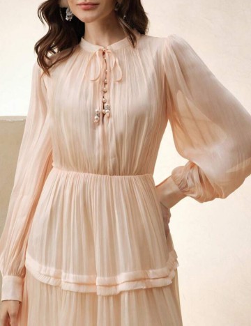 Rochie maxi Shein Anewsta, crem