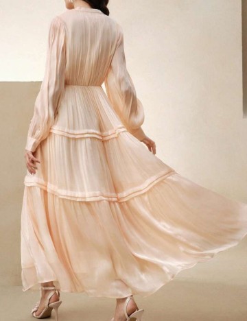 Rochie maxi Shein Anewsta, crem